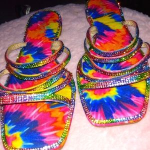 Rainbow Rhinestone🌈 Strap Sandals